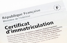 Entête d'un certificat d'immatriculation