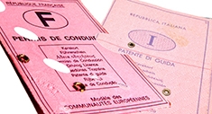 Permis de conduire troué