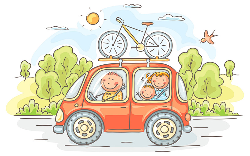 Voiture chargée vacances